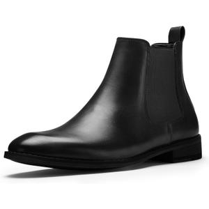 CGRRBW Men's Chelsea Boots Suede Leather Casual Boots for Men | Suede with Elastic Gores for Easy Slip-on, Perfect for Casual Wear, Office or Dress Occasions (10, Black)