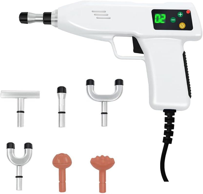 Electric Chiropractic Massager 400N, 4 Levels Force Spine Correction Massage, 10pcs Multifuction Heads for Adjusting Chiropractic, Soothing Bones, Massage Acupuncture Points