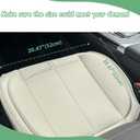 2 Pack Leather Front Car Seat Cover Bottom Only, Anti-slip Padded Seat Cushion, Full Wrap Seat Protector with Storage Function Universal Fit for Most Cars, SUV, Pick-up Trucks (Light Beige)
