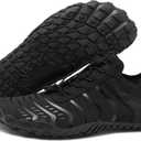 Barefoot Shoes  Mens Footwear for Walking Hiking with Wide Toe Box,Healthy & Non-Slip,Breathable Barefoot Vitality Water Shoes for Beach Pool Swim Outdoor (Unisex), Size 46, Black