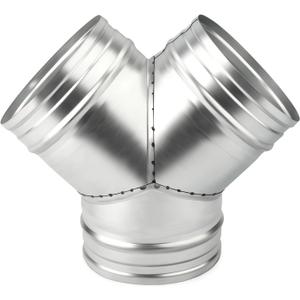 GASHER Duct Splitter 3 Way 6 inch Duct Hose Connector, Y Shape Duct Splitter, for Dryer Vent, Extractor Fan, Galvanized Steel Duct