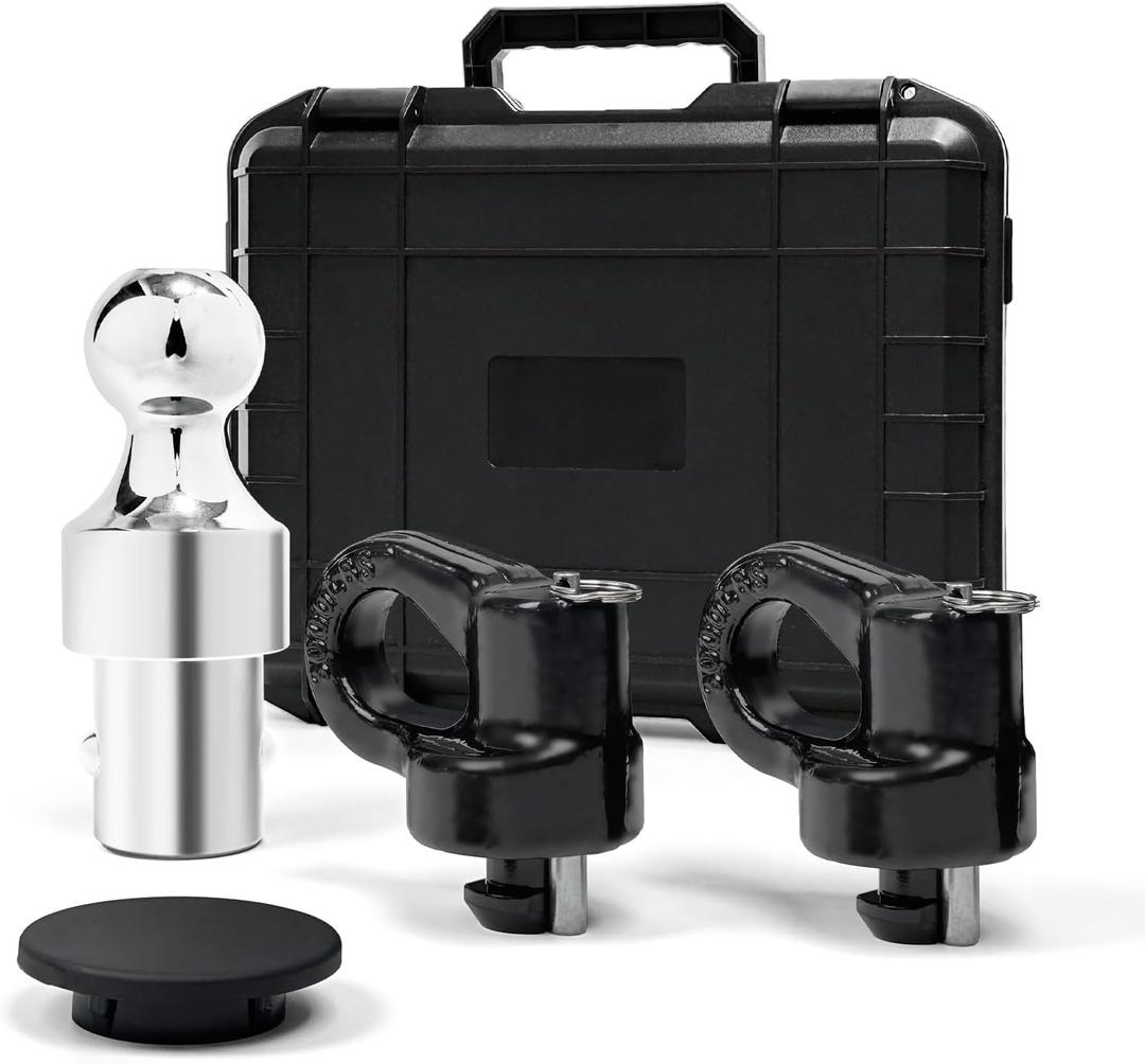 Grandroad auto 60692 Puck System Gooseneck Hitch Ball Kit, 38K LBS GTW, Compatible with 2013-2026 Ford F250 F350 F450, 2016-2026 Chevrolet Silverado, GMC Sierra & Nissan Titan XD, 2-5/16 Inch Ball