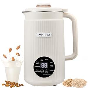 Nut Milk Maker Blender, 40oz Large Capacity Automatic Soybean Machine with 18H Delay Start Timer & Keep-Warm, Homemade Quiet Almond/Soy/Oat Milk Machine, BPA-Free, Detachable Blades for Easy Cleaning