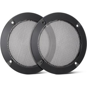 Facmogu 2PCS 8in Woofer Steel Mesh Grill, Black Speaker Grills Cover Guard for Home Audio DIY Car Speaker Replace & Protection, Waffle Speaker Grill with 8PCS Screws