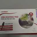 USB Plug-in Heating Pad for Travel Warmth Outdoors, Non-Rechargeable Small Heated Pad 5V Heat Therapy for Pain Relief Abdomen Cramps, 3 Heat Settings & Auto Shut Off (12"x 16") Purple