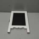 15 inch Mini Tabletop Wooden A-Frame Double-Sided Slate Chalkboard Sign Easel for Business (White)