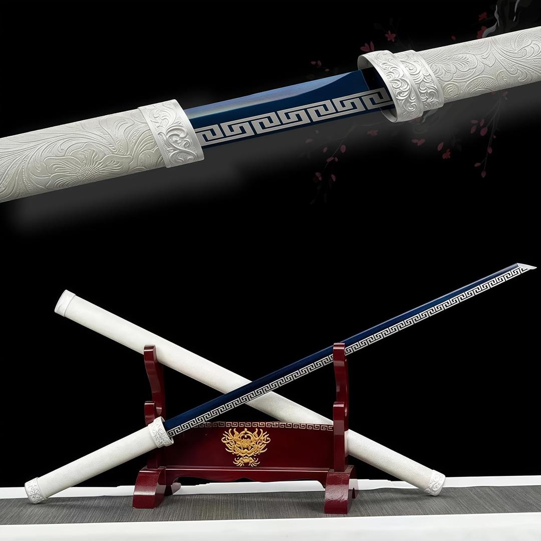 Japanese Samurai Sword, Iaido Katana Carbon Steel Blade Real Sword for Display Decoration and Gift, 
Blade Length	26.7 inches