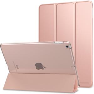 MoKo Case Fit 2018/2017 iPad 9.7 5th / 6th Generation - Slim Lightweight Smart Shell Stand Cover with Translucent Frosted Back Protector Fit Apple iPad 9.7 Inch 2018/2017, Rose Gold(Auto Wake/Sleep)