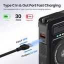 ummz for Magsafe Battery Pack 10000mAh,5-in-1 Magnetic Portable Charger with Wall Plug, Wireless Power Bank for Apple Watch,22.5W Fast Charging PowerBank for iPhone 17 Pro Max/16/15/14/13/12 Mini, Black