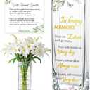Sympathy Memorial Flowers Vase Sympathy Gifts for Loss of Loved One Dad Mom Husband Sister Friend Grief Gifts for Women Bereavement Condolences Gift for Loss Grieving Sorry for Your Loss Glass Vase