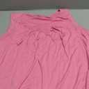Pink Summer Tunics Casual Sleeveless Shirts Ladies Loose Fit Blouses, Size XXL