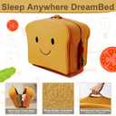 Toddler Travel Bed Sandwich Style - Portable Toddlers Floor Beds, Foldable Soft Foam Travel Crib for Baby and Kid, Washable Cover Toddler Cot with Safety Rail for Travel, Home/Travel Sleep