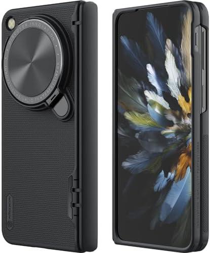 Nillkin for OnePlus Open Case with Camera Cover, [Hinge Protection][Metal Camera Kickstand] Slim Protective Shockproof Bumper Hard Cover Case for Oppo Find N3 Fold Phone Case Black