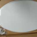 Mayfair Cassel slow close toilet seat, easy clean non-slip premium wood seat, install, made in USA, elongated, white