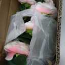 Kiko Artificial Flower Rose Tree -35" (90cm) Tall 19 Heads Fake Floor Flower with Plastic Pot for Office, Living Room, Dinner Room, Shopping mall, and Home Decoration for Indoors