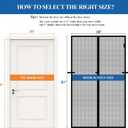 Magnetic Screen Door, Fits Door Size 36'' x 80'', Scratch-Proof Polyester, Classic Middle-Opening, Keep Annoying Creatures Out, Pet Friendly, Hands-Free Entry with Strong Magnets Auto-Closure, Black