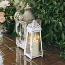 Flameless Waterproof 2.2" x4" 4" 5" 5" 6" 6" 7" 7" Pillar Candles with Remote Control and Timer, LED Battery Operated Plastic Ivory Pack of 8 Outdoor Flickering Warm Light