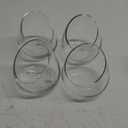 MyGift 5 Inch Premium Clear Glass Air Plant Terrarium, Tealight Candle Holder, Succulent Cactus Plant Vase, Set of 4