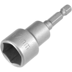 17mm Magnetic Socket, 1/4" Hex Shank Drill Adapter for Power Drills, Nut Driver and Impact Socket Adapter, 65mm Length