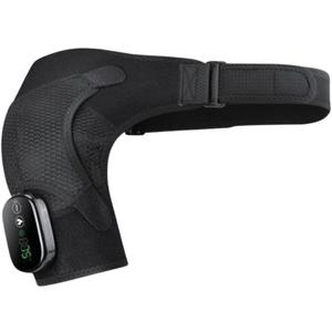 Shoulder Heating Pad Heated Shoulder Wrap Rotator Cuff Pain Relief Heated Shoulder Wrap Hot Therapy USB Powered 5000mah Power (Black)