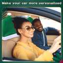 4 Piece Santa Claus Hats Car Seat Headrest Covers Interior Christmas Car Headrest for Xmas New Year Festival Holiday Party Decorations (Green)