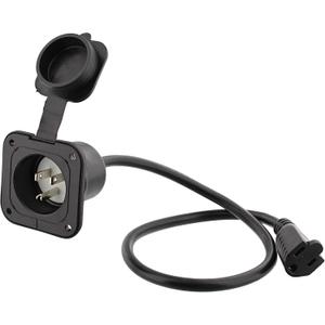 Dumble Power Inlet Port Plug 125 Volt AC Cord Port Plug 15 Amp RV Electrical Outlet Outdoor Enclosed Trailer Accessories