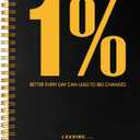 1% Better Every Day Can Lead to Big Changes 160 Blank Pages Spiral Notebook, Self Improvement Planner, Womens Empowerment Gifts for Boss Leader Supervisor Mentor Coworker Friend BFF
