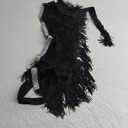 Women's Mini Skirts Fringed Frayed Low Waist Latin Dance Skirt Binding Tassel Lace Up Belly Dancing Skirt for