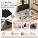 Modern Abstract Entry Rug Kitchen Bedroom Bathroom Door Mat Indoor Entrance 2X3 Front Porch Rugs Washable, Non-Slip Grey Thin Print Small Throw Carpet for Nursery Kids