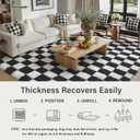 Checkered Rug 4x6 for Living Room, Black and White Modern Shag Rug Super Soft Washable Fluffy Rugs Indoor Office Fuzzy Carpet for Bedroom Home Dorm Aesthetic Decor
