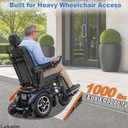 LIEKUMM 3" Rise Threshold Ramp for Wheelchairs, 34" Wide, 1000 lbs Capacity