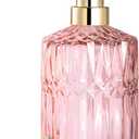 EMPO Clear Glass Soap Dispenser with ABS Plastic Pump, Crystal Lotion Dispensers for Kitchen Sink, Bathroom (Light Pink) (Standard)