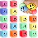 16 Pack Mini Slow Rising Stress Cube, Square Fidget Ice Cube Stress Balls, Stretchy Fidget Toy for Anxiety Stress Relief, Classroom Prize Cube Squishies for Adults Kids Children Teens Party Favors