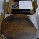 Small Round Side Table - 3-Tier Oval Accent Table for Small Spaces, Rustic Wood and Metal Couch End Table, Nightstand for Bedroom or End Table Living Room, Easy to Assemble, Rustic Brown (1-Pack, Rustic Brown)