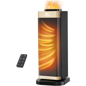 Space Heaters for Indoor Use, Staholz Portable Space Heater with Humidifier/Ambient Light, Family-Safe Electric Heaters with Thermostat,12H Timer,70 Oscillation,Ultra-Quiet for Home Office(GD)