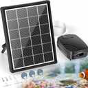 POPOSOAP 4W Solar Pond Aerator, Solar Air Pump for Pond with 2200 mAh Battery Backup, 3 Modes & Separated Solar Panel for Small Outdoor Pond Fish Tank Hydroponics P9235