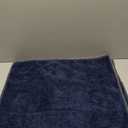 CaliTime Throw Pillow Covers Decorative 22 X 22 Inches Pack of 2 Cotton Thread Stitching Edges Solid Dyed Soft Chenille Cushion Cases for Couch Sofa Bed Living Room Farmhouse Navy Blue