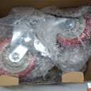 Heavy Duty Stem Caster Wheels Double Bearing PU Castors No Noise Swivel Casters M8-1.25x25mm 4 Packs with Dual Locking (4 Inch,With Brake)