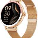 TOOBUR Smart Watch for Women with Two Bands, 40mm HD Smartwatch, Compatible with Android & iOS, Answer/Make Calls, Fitness Watch with Step/Sleep/HR Tracker, IP68, Stylish Gift, Rose Gold