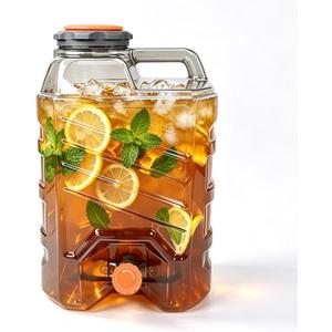 5 Gallon Drink Dispenser, Large Beverage Dispenser Equipped with Upgraded Leak Proof Filter Equipped Spout, Juice Dispenser with Handle for Kombucha Lemonade Iced Tea Party Outdoor Restaurants Hotels