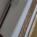 Bathroom Mirror for Wall with Wooden Frame, 36"x24" Solid Wood Vanity Mirror for Farmhouse, Bathroom, Bedroom Decor, Vertical or Horizontal Hanging (Brown)