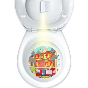 Faivykyd Potty Training with Firefighting Target, Cute Fireman Pee Light, Funny Potty Training Toilet Light for Toddler Boys