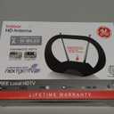 GE Modern Loop Rabbit Ears Indoor TV Antenna, 15 inch Extendable Dipoles, 4K 1080P VHF UHF, Tabletop Antenna, Digital HDTV Antenna, Smart TV Compatible, 4ft Coaxial Cable, Black, 33675