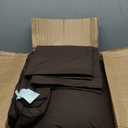 KAREVER Dark Brown Comforter Set California King Size Deep Brown Bedding Set 3 PCs Deep Coffee Color Comforter Set Fluffy Blanket Cal King Size