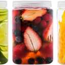 Silicook Clear Plastic Jar, Set of 3 - Square Shaped, Transparent, Food Storage Container, Kitchen & Household Organization for Dry goods, Spices, Vegetables, Ingredients and More (M)