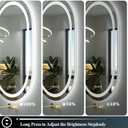 OKPAL 40x24 Oval LED Mirror for Bathoom, Oval Bathroom Mirror with Lights, Dimmiable Lighted Vanity Mirror, Anti-Fog, Shatter-Proof, Memory, 3 Colors (Front Lights + Backlit)