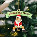 Funny Christmas Wooden Ornaments Jingle My Bells Female Humour Xmas Tree Holiday Party Decorations, Naughty Dirty Gag Funny elk Gift Ideas for Adults Merry Christmas Home Decor