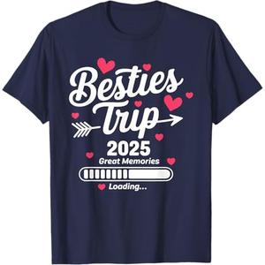 Besties Trip 2025 Great Memories Best Friend Vacation T-Shirt, 