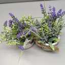 Small Fake Plants, 2 Pack Mini Artificial Plants Fake Lavender Plant in Pot, Lavender Decor and Dining Room Desk Shelf Bathroom Living Room (A-2pcs)