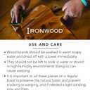 Ironwood Gourmet Small Steak Board, 7.5 x 10.5 x 0.5 inches, Acacia Wood Dinner Plate (Brown)